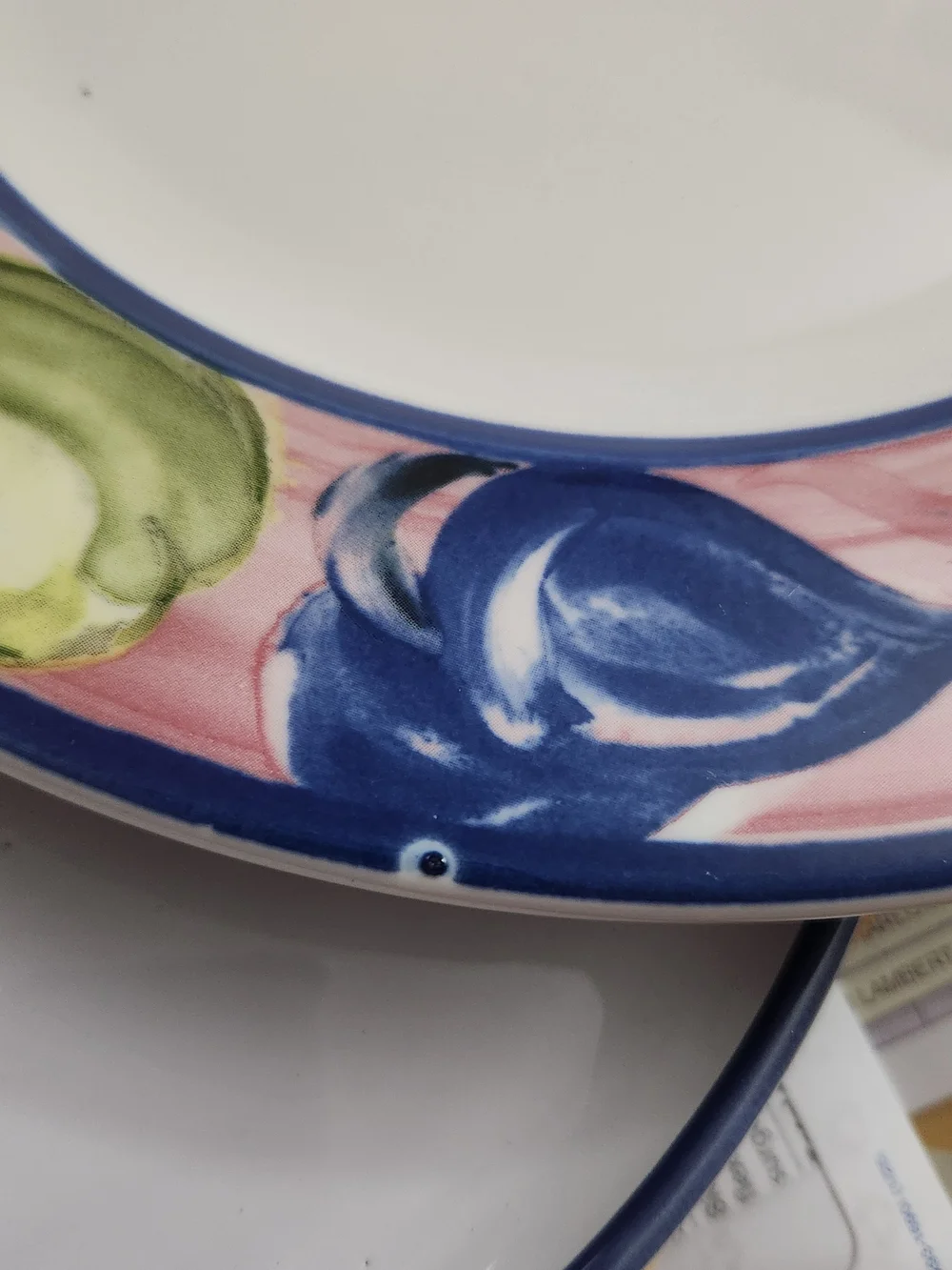 Vintage Syracuse China Platter - Fruit Border Pink, Blue, Green